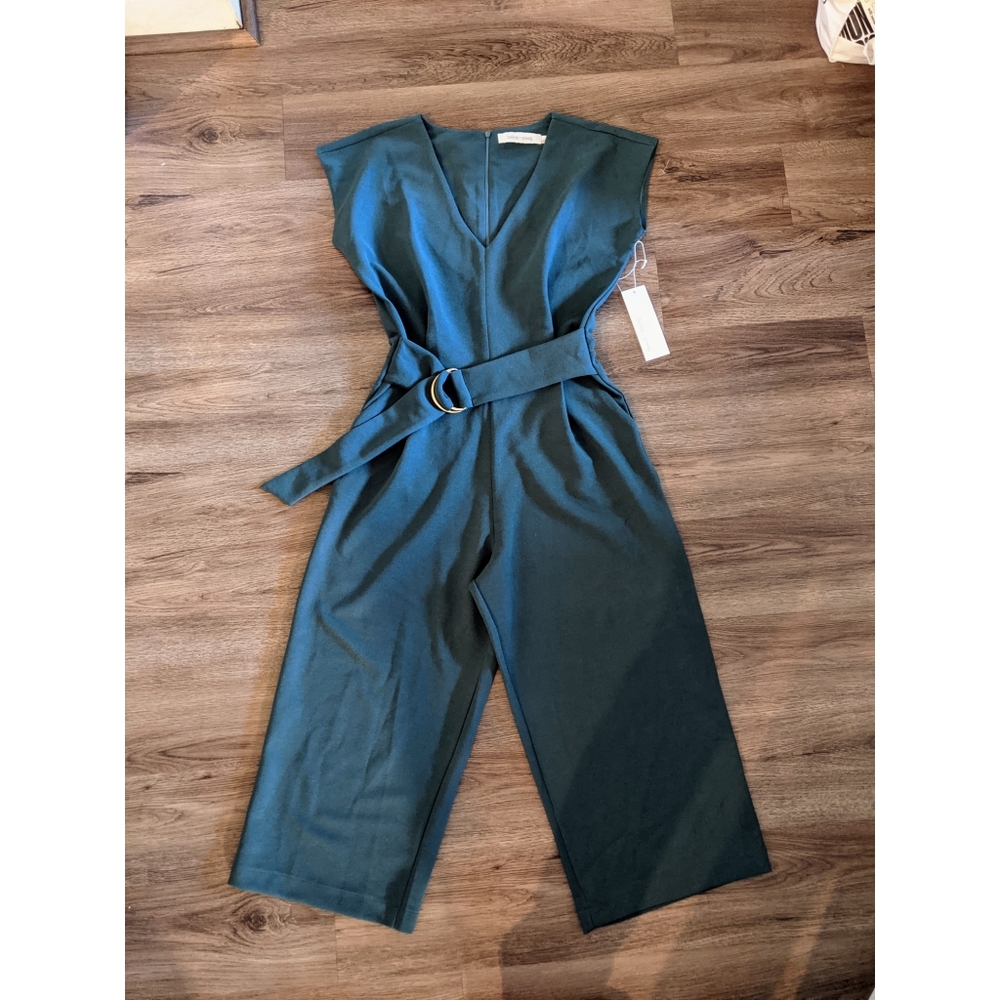 Bishop + Young | NWT Sleeveless V-Neck Jumpsuit - Green, Size Small